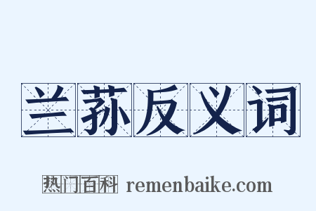 兰荪反义词是什么意思的图片